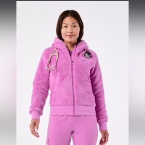 NWT: Pink Cloud Off-Shift Cozy Fleece Jacket- size: XS